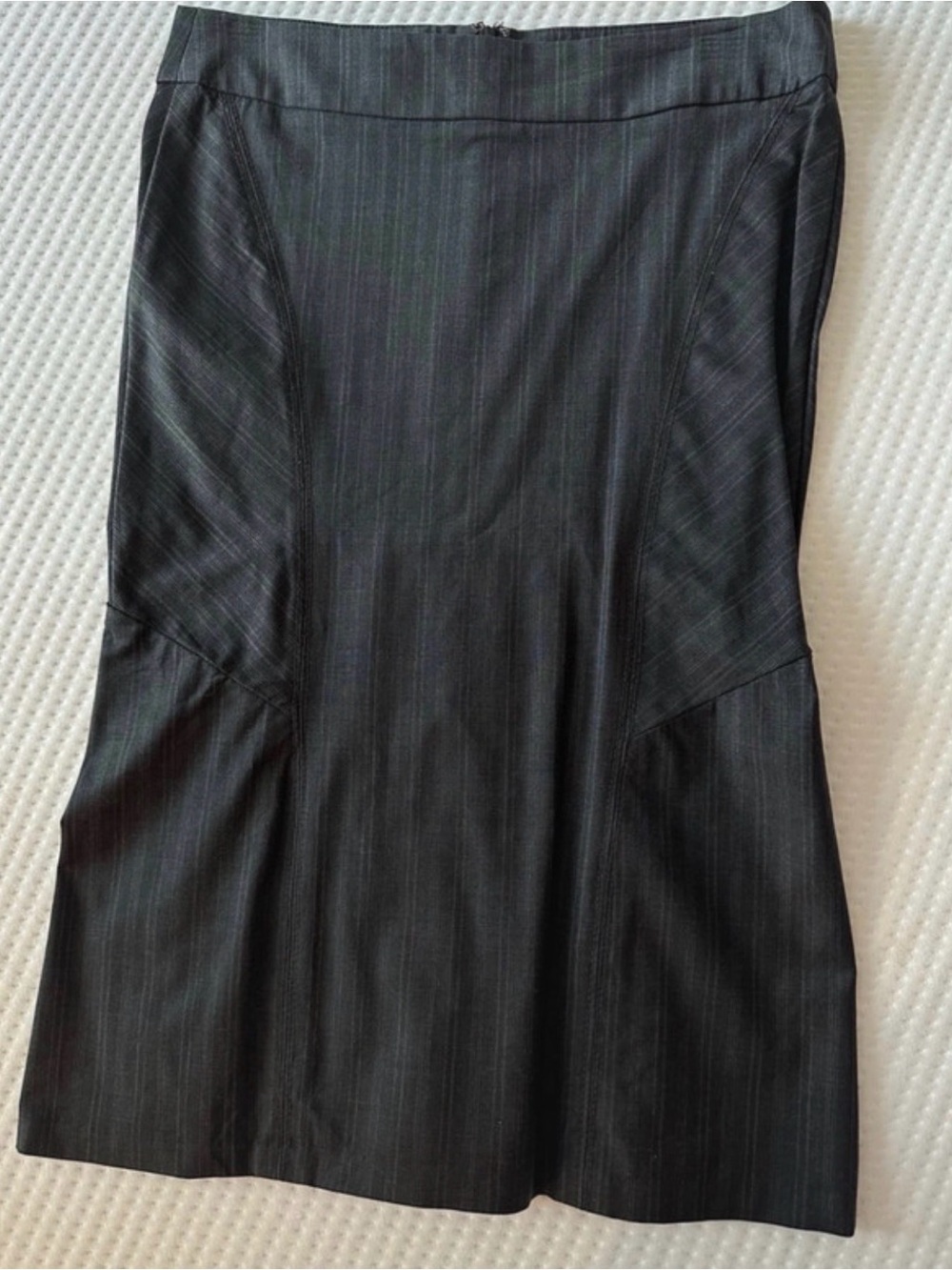 bebe dark gray Pinstripe A-Line Skirt